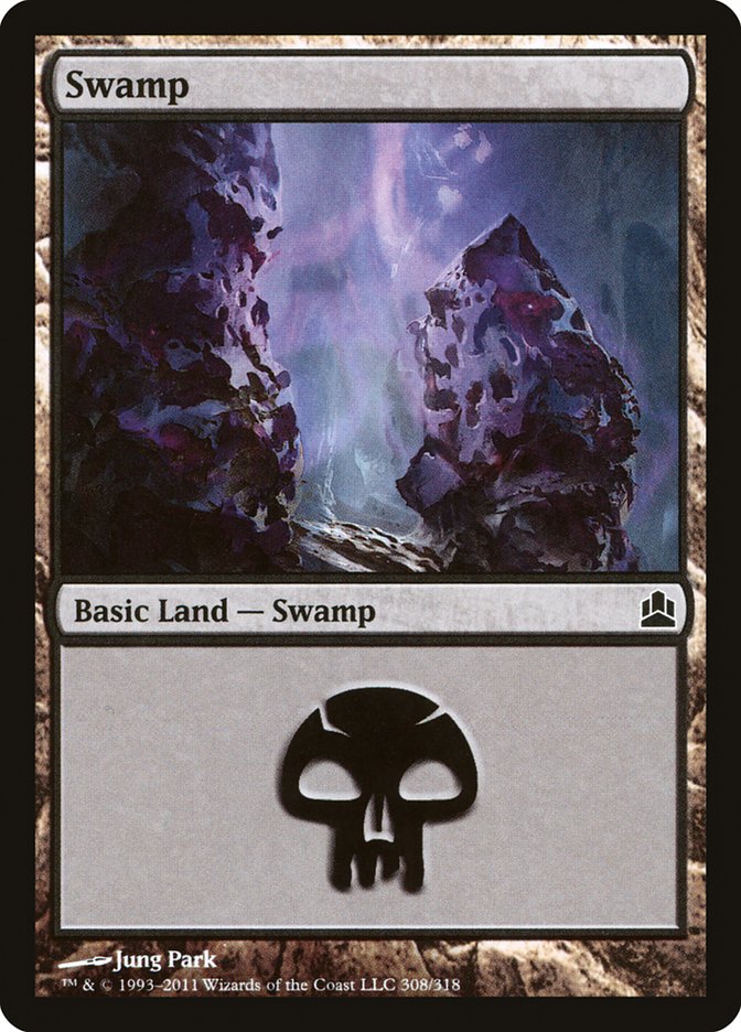 Swamp (308) [Commander 2011] MTG Single Magic: The Gathering | Red Claw Gaming