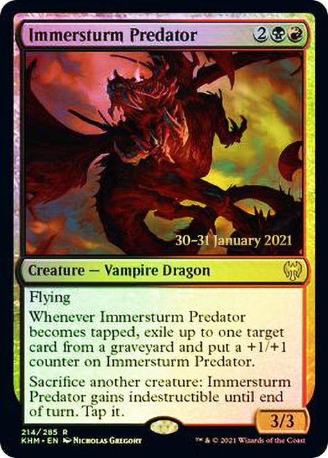 Immersturm Predator [Kaldheim Prerelease Promos] MTG Single Magic: The Gathering | Red Claw Gaming