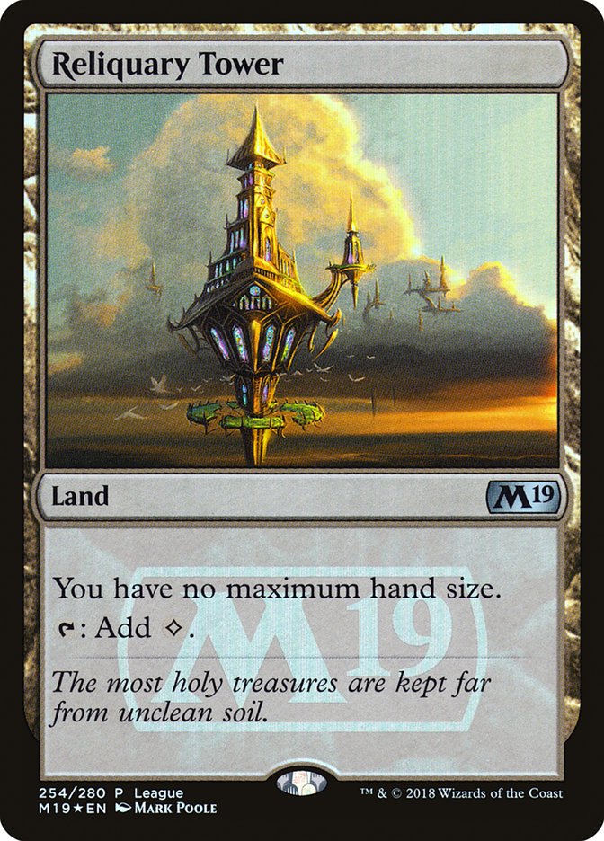 Reliquary Tower (League) [Core Set 2019 Promos] MTG Single Magic: The Gathering | Red Claw Gaming
