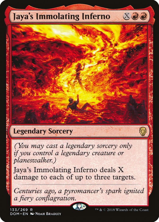 Jaya's Immolating Inferno [Dominaria] MTG Single Magic: The Gathering | Red Claw Gaming