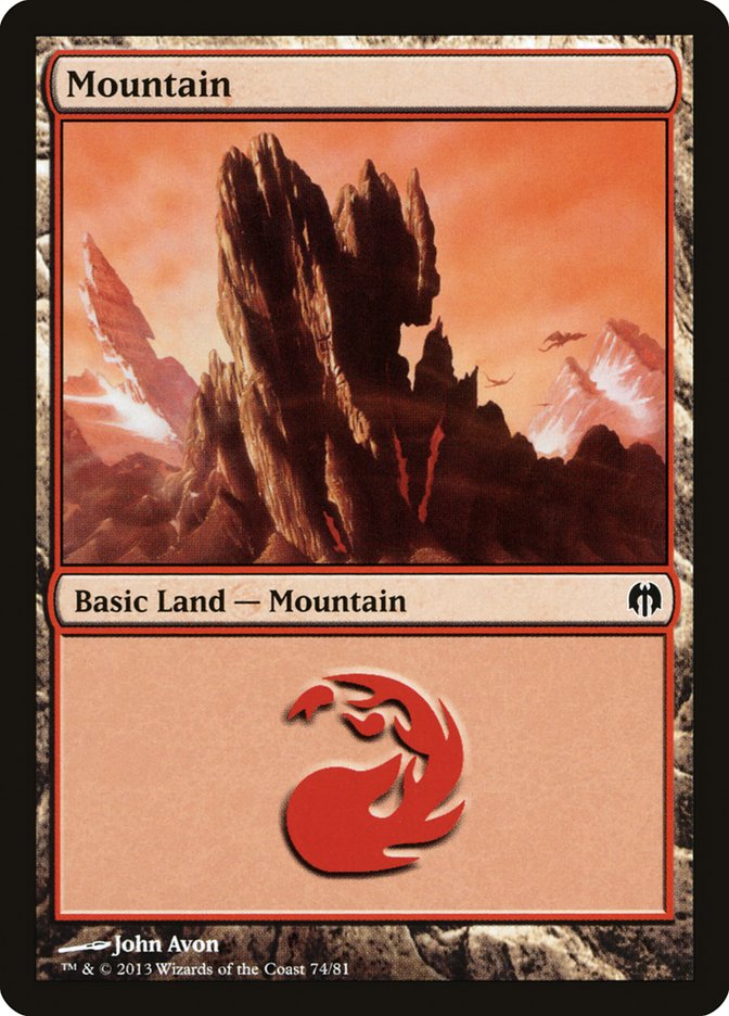Mountain (74) [Duel Decks: Heroes vs. Monsters] MTG Single Magic: The Gathering    | Red Claw Gaming