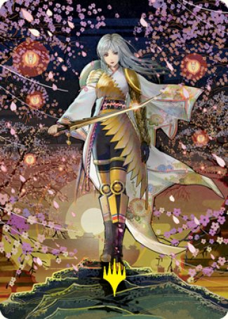The Wandering Emperor 2 Art Card (Gold-Stamped Signature) [Kamigawa: Neon Dynasty Art Series] MTG Single Magic: The Gathering | Red Claw Gaming