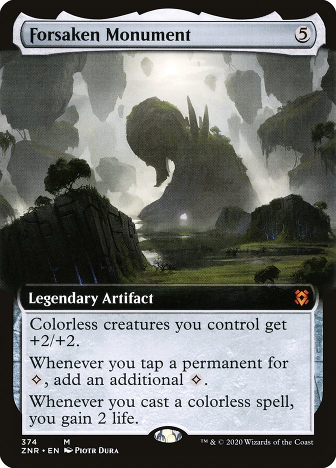 Forsaken Monument (Extended Art) [Zendikar Rising] MTG Single Magic: The Gathering | Red Claw Gaming