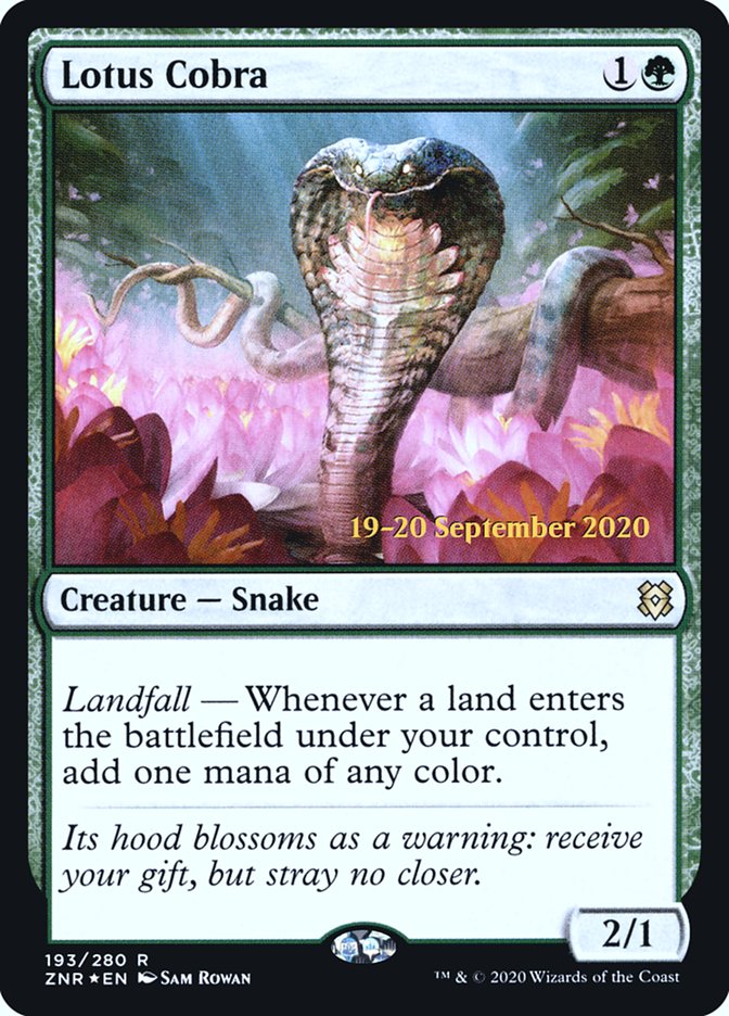 Lotus Cobra [Zendikar Rising Prerelease Promos] MTG Single Magic: The Gathering | Red Claw Gaming