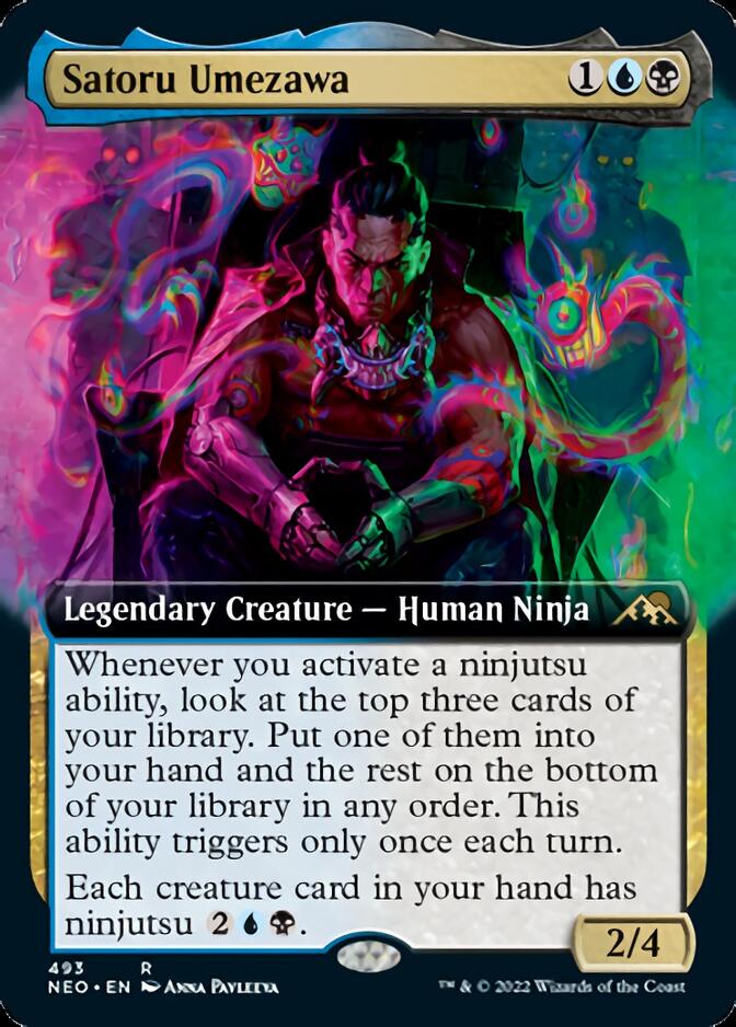 Satoru Umezawa (Extended Art) [Kamigawa: Neon Dynasty] MTG Single Magic: The Gathering    | Red Claw Gaming