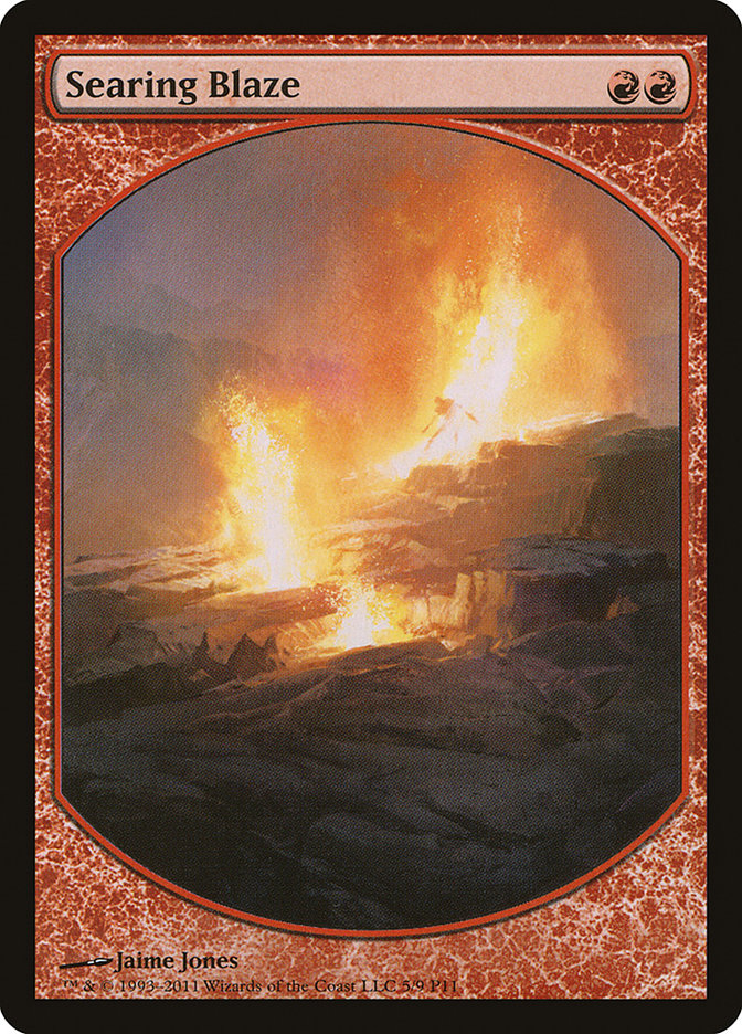 Searing Blaze [Magic Player Rewards 2011] MTG Single Magic: The Gathering | Red Claw Gaming