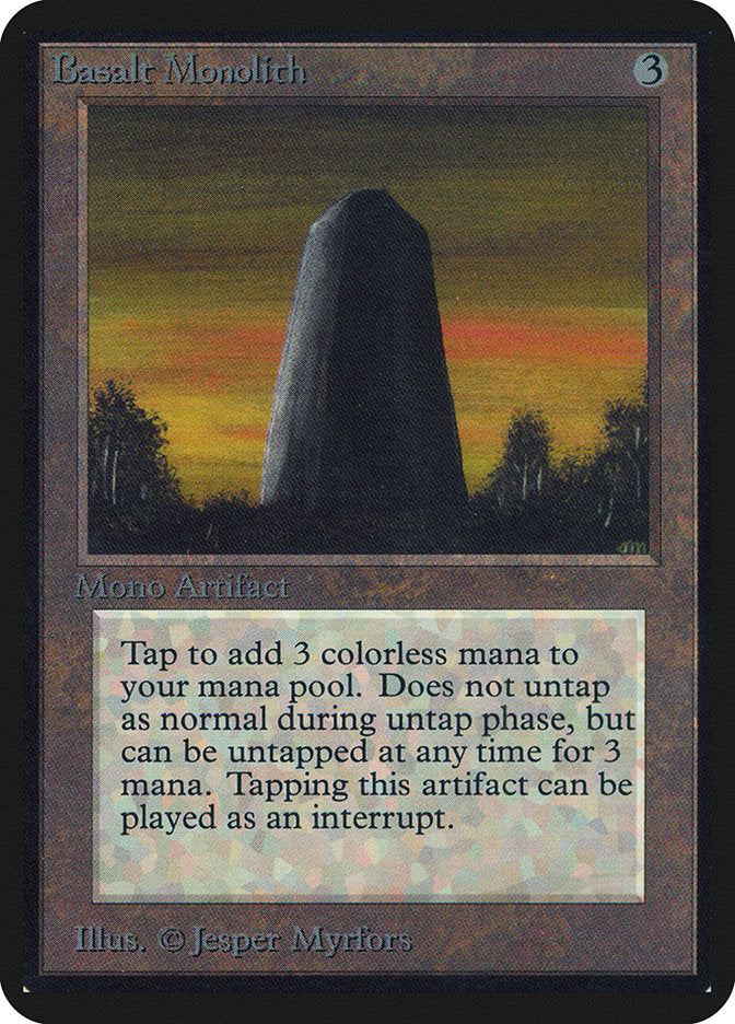 Basalt Monolith [Alpha Edition] MTG Single Magic: The Gathering | Red Claw Gaming