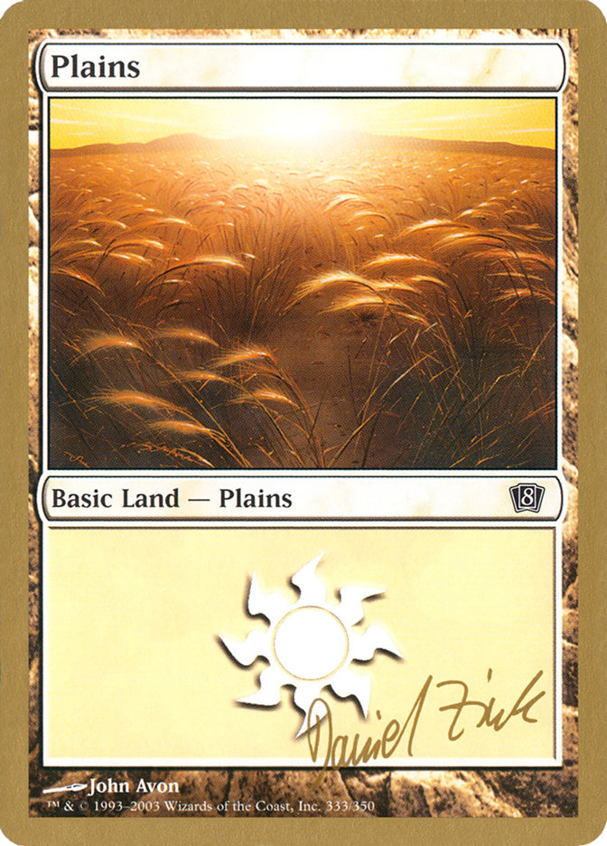 Plains (dz333) (Daniel Zink) [World Championship Decks 2003] MTG Single Magic: The Gathering    | Red Claw Gaming