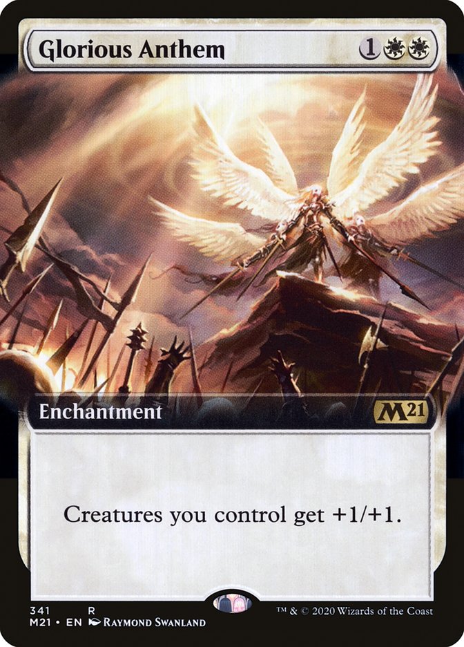 Glorious Anthem (Extended Art) [Core Set 2021] MTG Single Magic: The Gathering | Red Claw Gaming