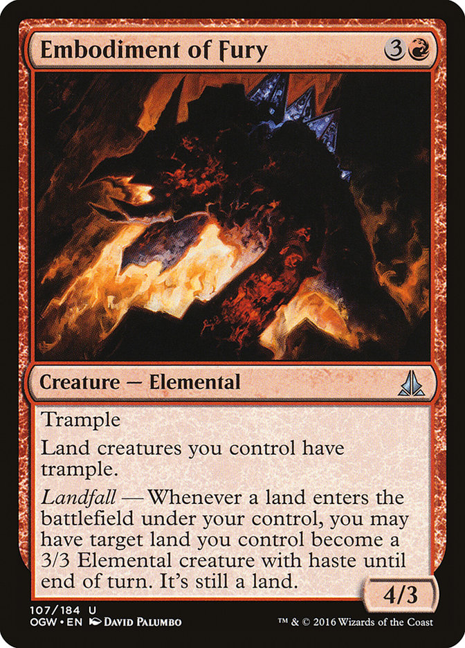 Embodiment of Fury [Oath of the Gatewatch] MTG Single Magic: The Gathering | Red Claw Gaming