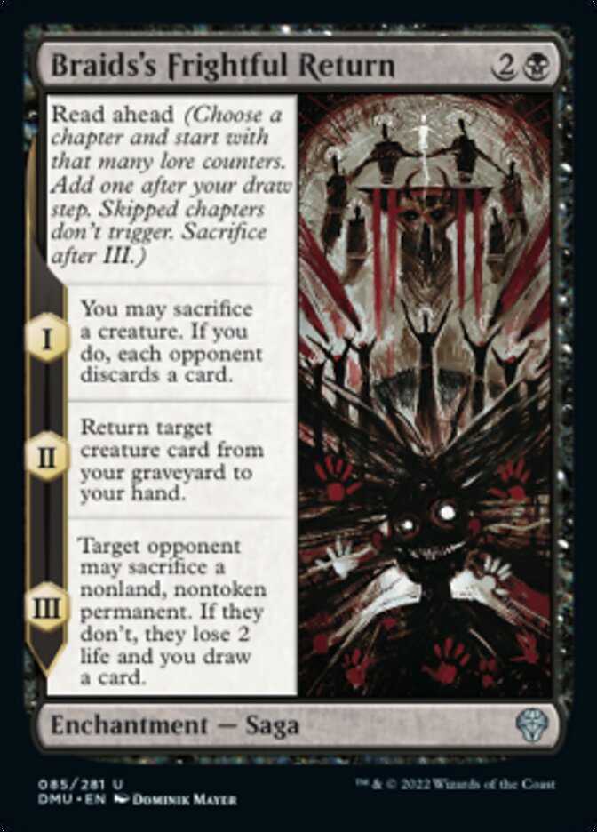 Braids's Frightful Return [Dominaria United] MTG Single Magic: The Gathering | Red Claw Gaming