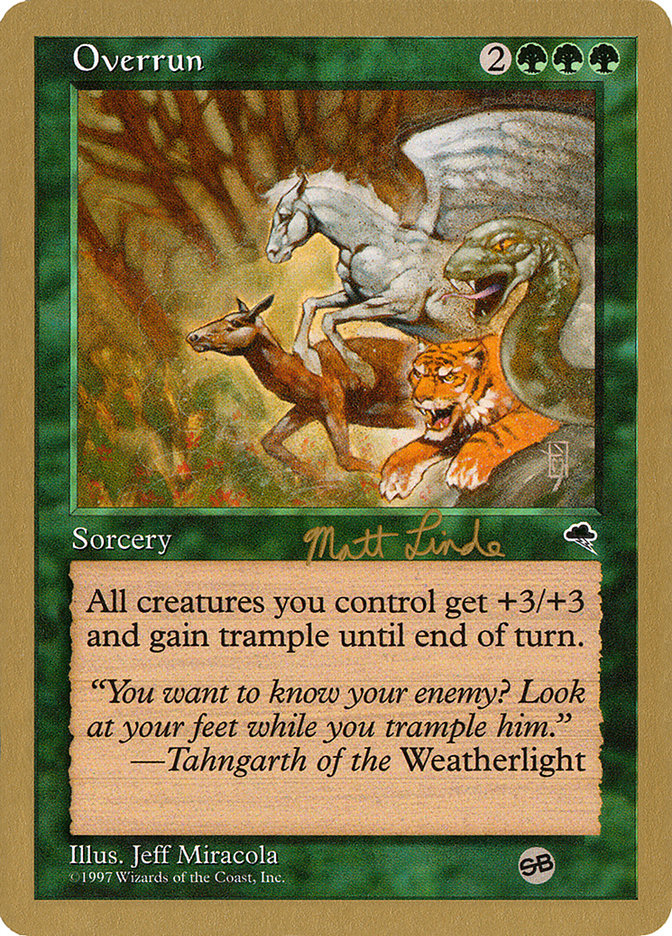Overrun (Matt Linde) (SB) [World Championship Decks 1999] MTG Single Magic: The Gathering | Red Claw Gaming