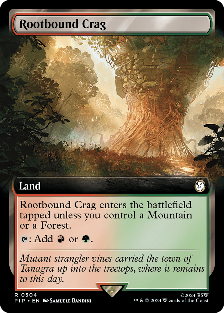Rootbound Crag (Extended Art) [Fallout] MTG Single Magic: The Gathering | Red Claw Gaming