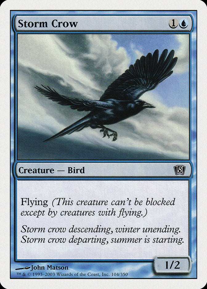 Storm Crow [Eighth Edition] MTG Single Magic: The Gathering | Red Claw Gaming