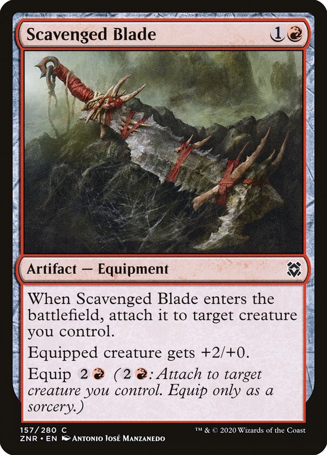 Scavenged Blade [Zendikar Rising] MTG Single Magic: The Gathering | Red Claw Gaming