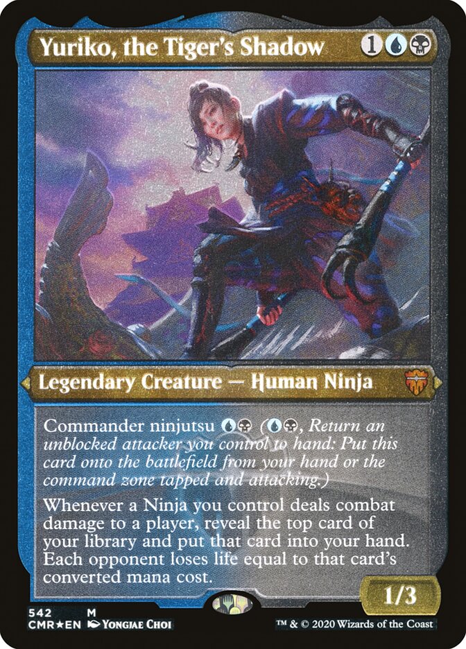 Yuriko, the Tiger's Shadow (Etched) [Commander Legends] MTG Single Magic: The Gathering | Red Claw Gaming