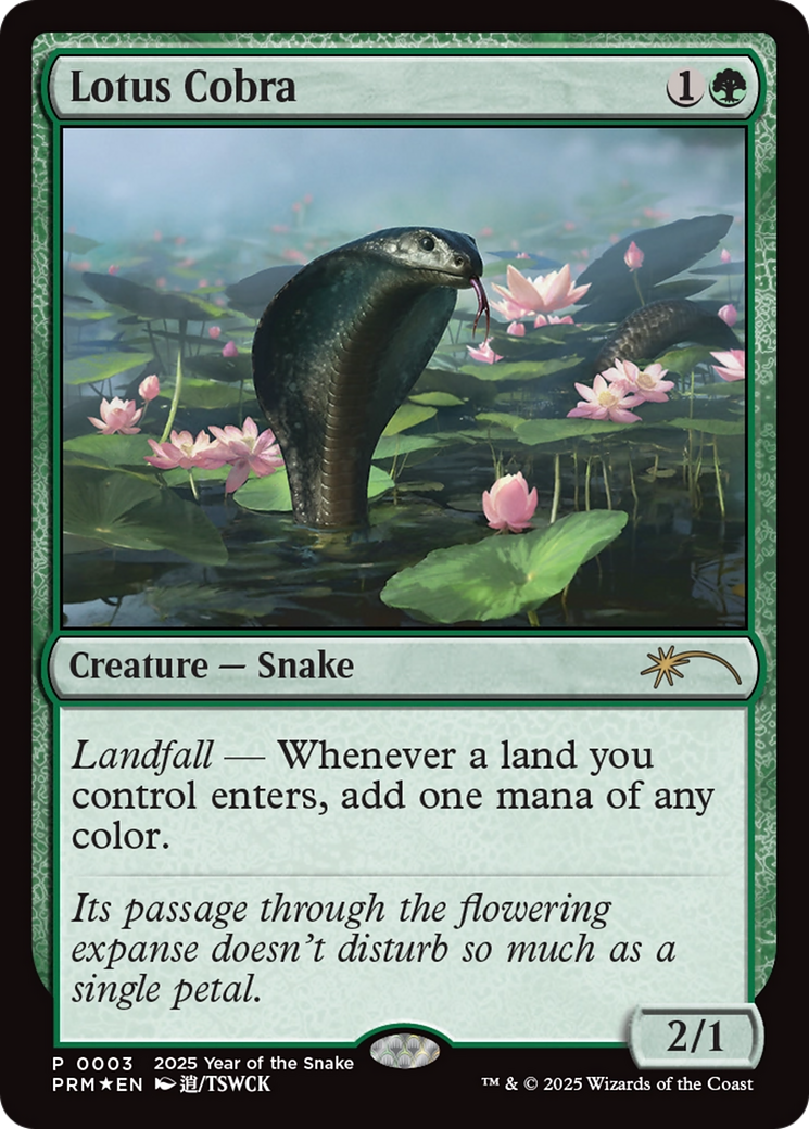 Lotus Cobra (Year of the Snake 2025) [Standard Showdown Promos] MTG Single Magic: The Gathering | Red Claw Gaming
