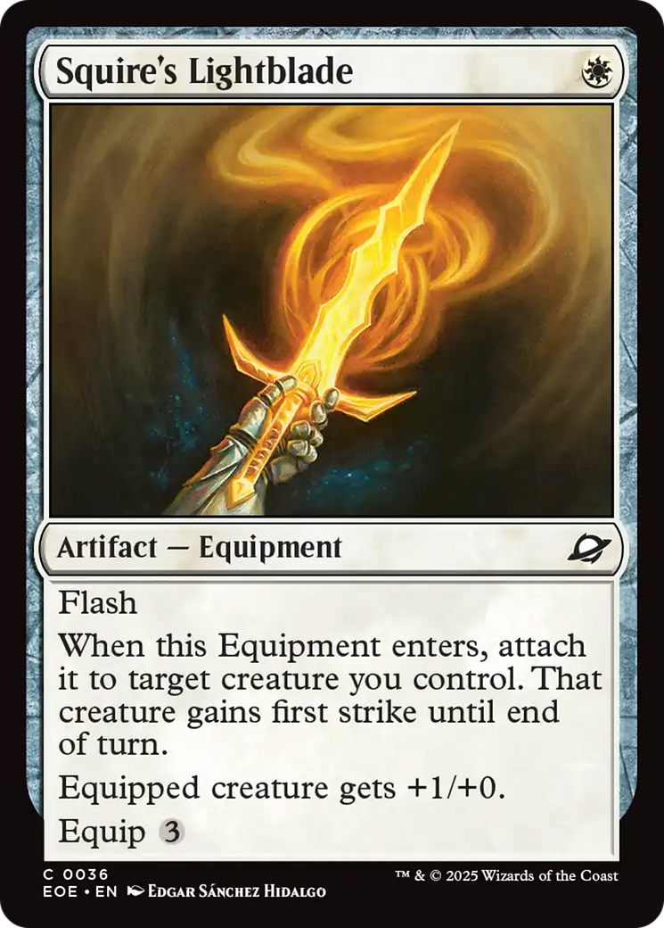 Squire's Lightblade [Edge of Eternities] MTG Single Magic: The Gathering | Red Claw Gaming