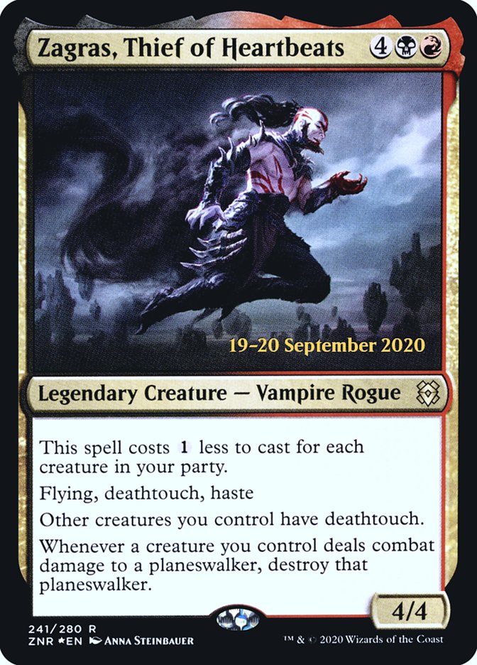 Zagras, Thief of Heartbeats [Zendikar Rising Prerelease Promos] MTG Single Magic: The Gathering | Red Claw Gaming