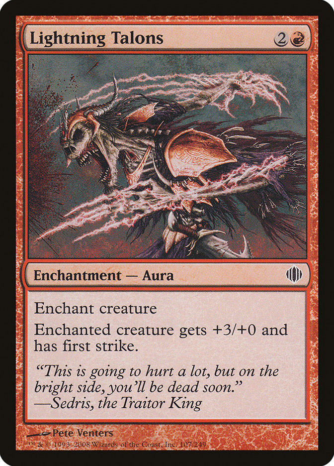 Lightning Talons [Shards of Alara] MTG Single Magic: The Gathering | Red Claw Gaming