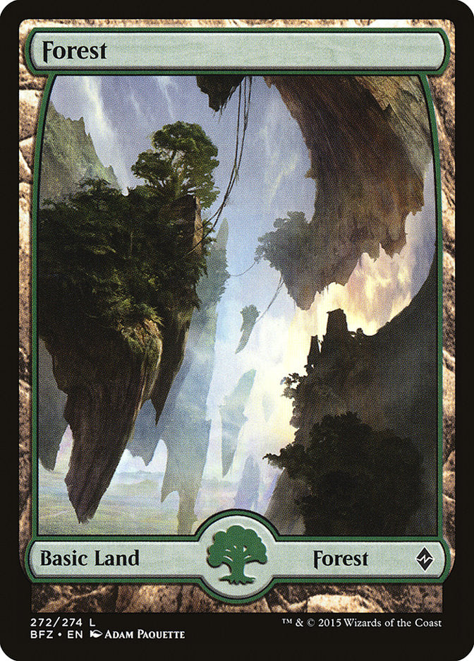 Forest (272) (Full Art) [Battle for Zendikar] MTG Single Magic: The Gathering | Red Claw Gaming