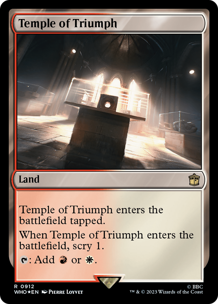 Temple of Triumph (Surge Foil) [Doctor Who] MTG Single Magic: The Gathering | Red Claw Gaming