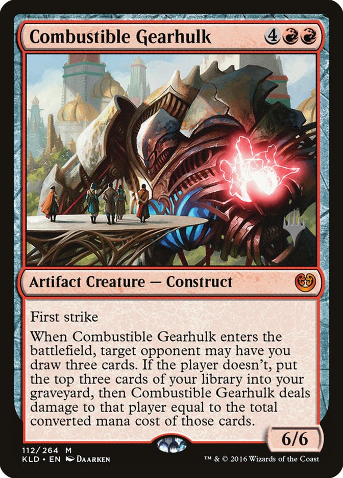 Combustible Gearhulk (Promo Pack) [Kaladesh Promos] MTG Single Magic: The Gathering | Red Claw Gaming