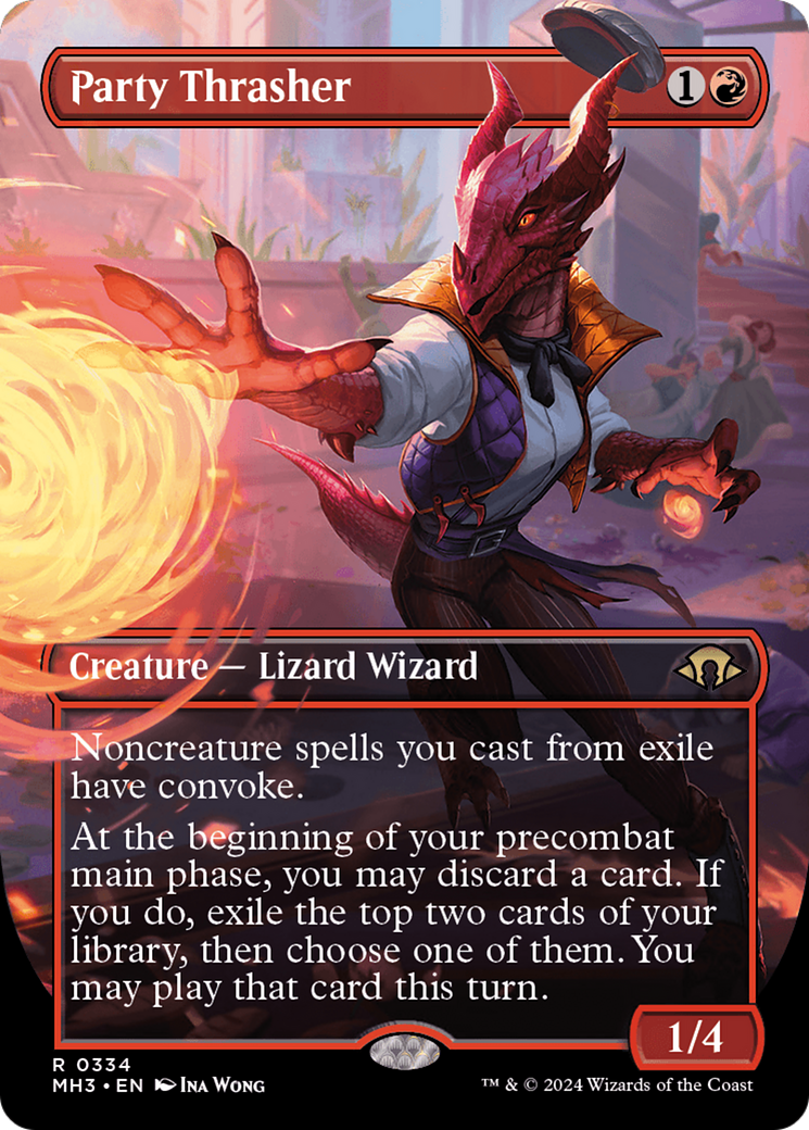 Party Thrasher (Borderless) [Modern Horizons 3] MTG Single Magic: The Gathering | Red Claw Gaming