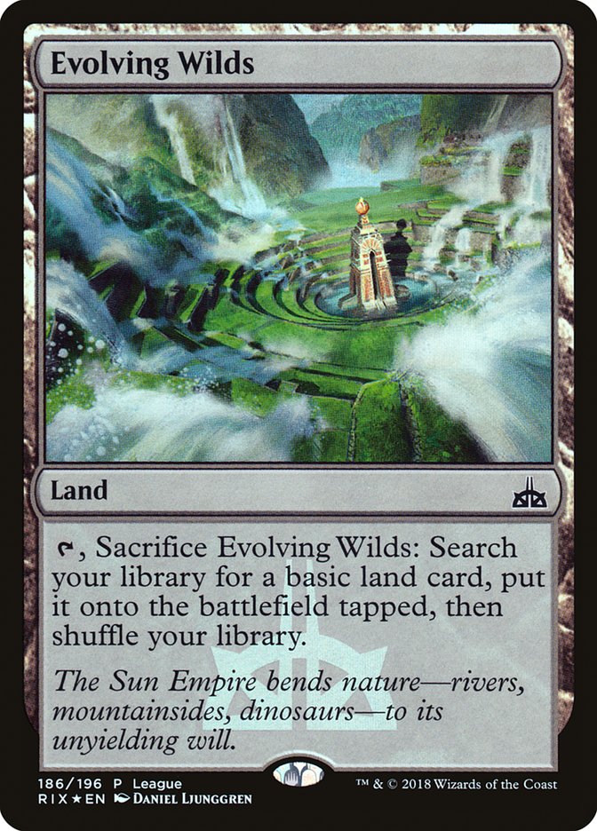 Evolving Wilds (League) [Rivals of Ixalan Promos] MTG Single Magic: The Gathering | Red Claw Gaming