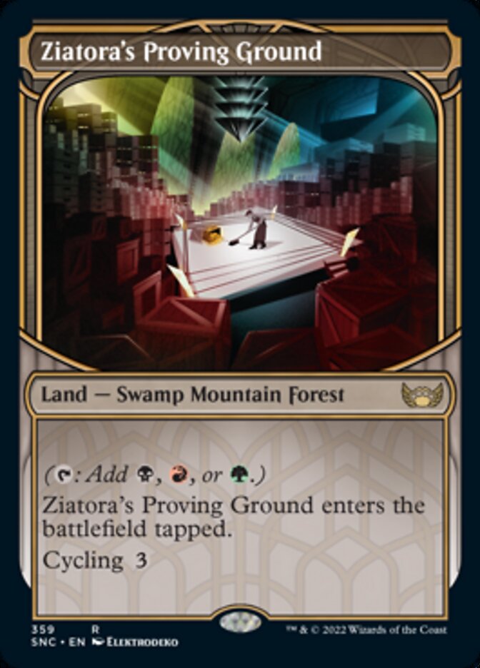 Ziatora's Proving Ground (Showcase Skyscraper) [Streets of New Capenna] MTG Single Magic: The Gathering | Red Claw Gaming