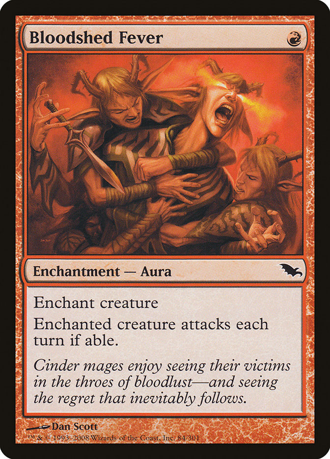 Bloodshed Fever [Shadowmoor] MTG Single Magic: The Gathering | Red Claw Gaming