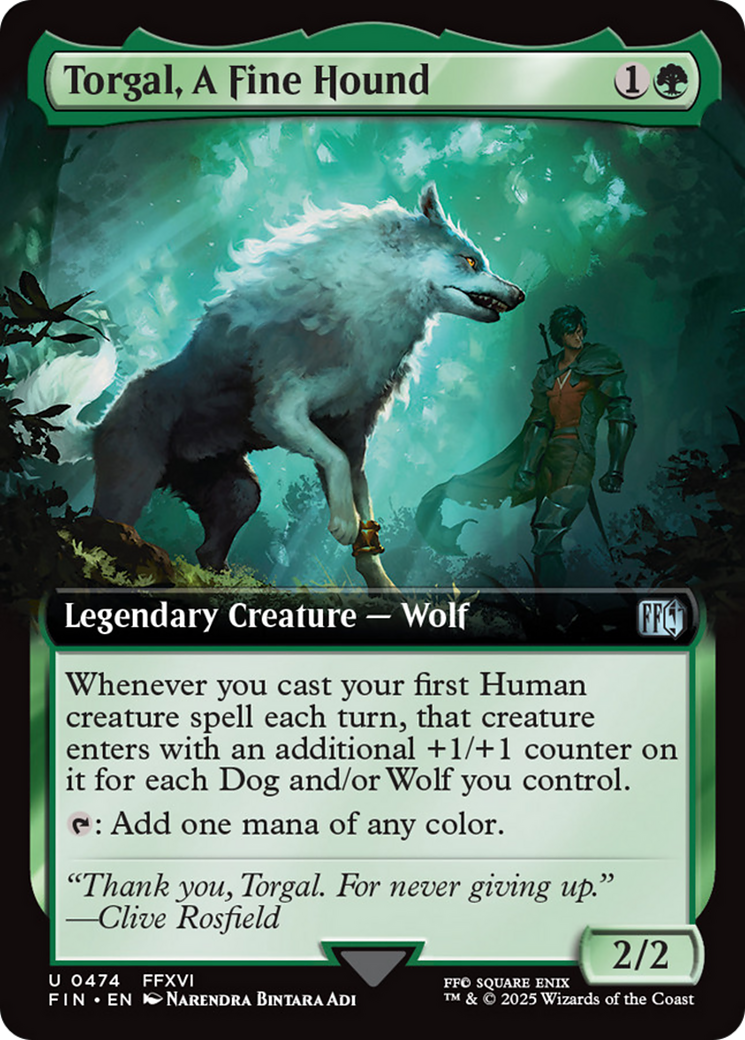 Torgal, A Fine Hound (Extended Art) [FINAL FANTASY] MTG Single Magic: The Gathering | Red Claw Gaming