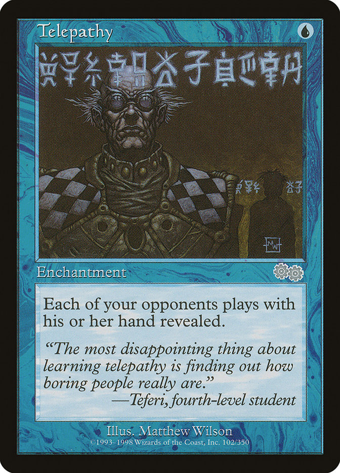 Telepathy [Urza's Saga] MTG Single Magic: The Gathering | Red Claw Gaming