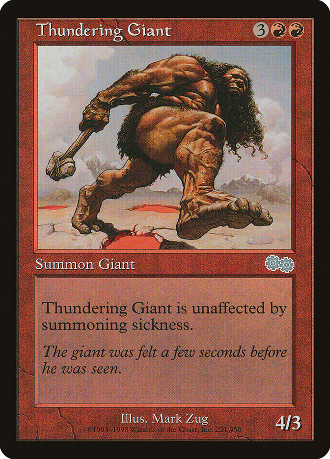 Thundering Giant [Urza's Saga] MTG Single Magic: The Gathering | Red Claw Gaming