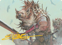 Gnoll Art Card (Gold-Stamped Signature) [Dungeons & Dragons: Adventures in the Forgotten Realms Art Series] MTG Single Magic: The Gathering | Red Claw Gaming