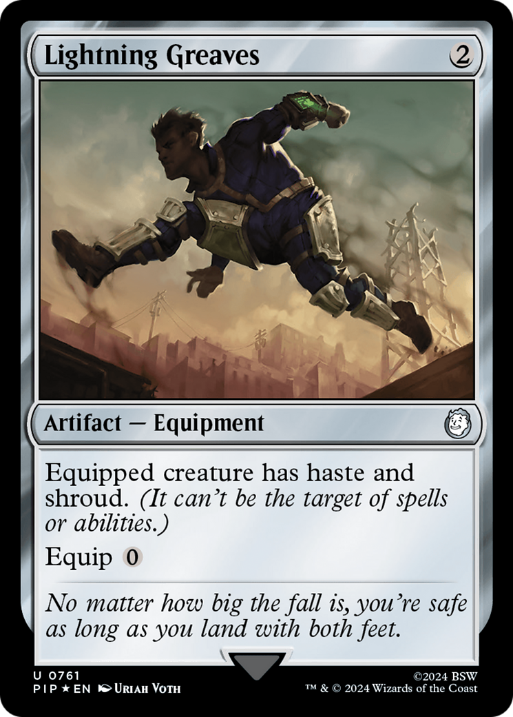 Lightning Greaves (Surge Foil) [Fallout] MTG Single Magic: The Gathering | Red Claw Gaming