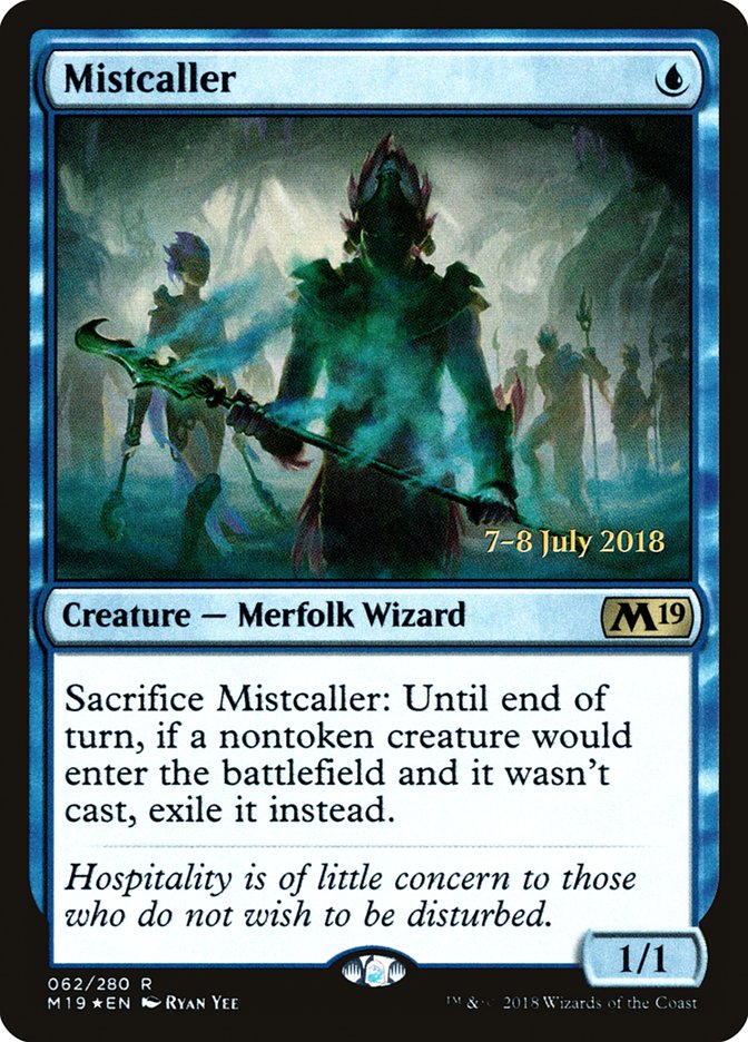 Mistcaller [Core Set 2019 Prerelease Promos] MTG Single Magic: The Gathering | Red Claw Gaming