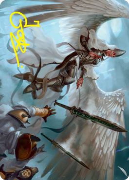 Angelic Quartermaster Art Card (Gold-Stamped Signature) [Innistrad: Crimson Vow Art Series] MTG Single Magic: The Gathering | Red Claw Gaming