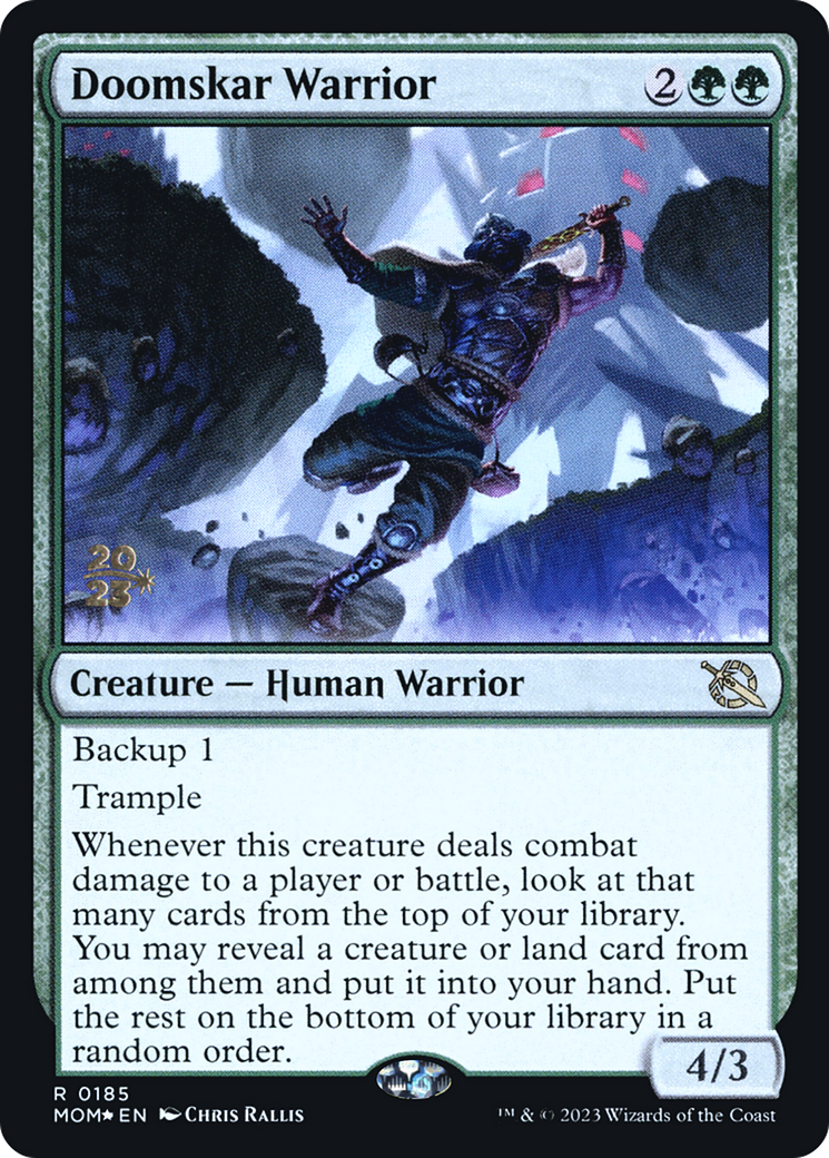 Doomskar Warrior [March of the Machine Prerelease Promos] MTG Single Magic: The Gathering    | Red Claw Gaming