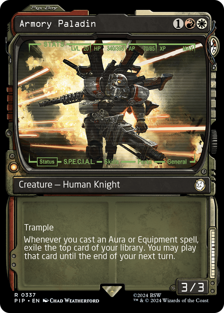 Armory Paladin (Showcase) [Fallout] MTG Single Magic: The Gathering | Red Claw Gaming