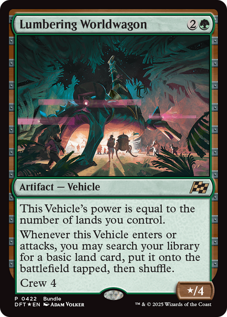 Lumbering Worldwagon (Bundle) [Aetherdrift Promos] MTG Single Magic: The Gathering | Red Claw Gaming