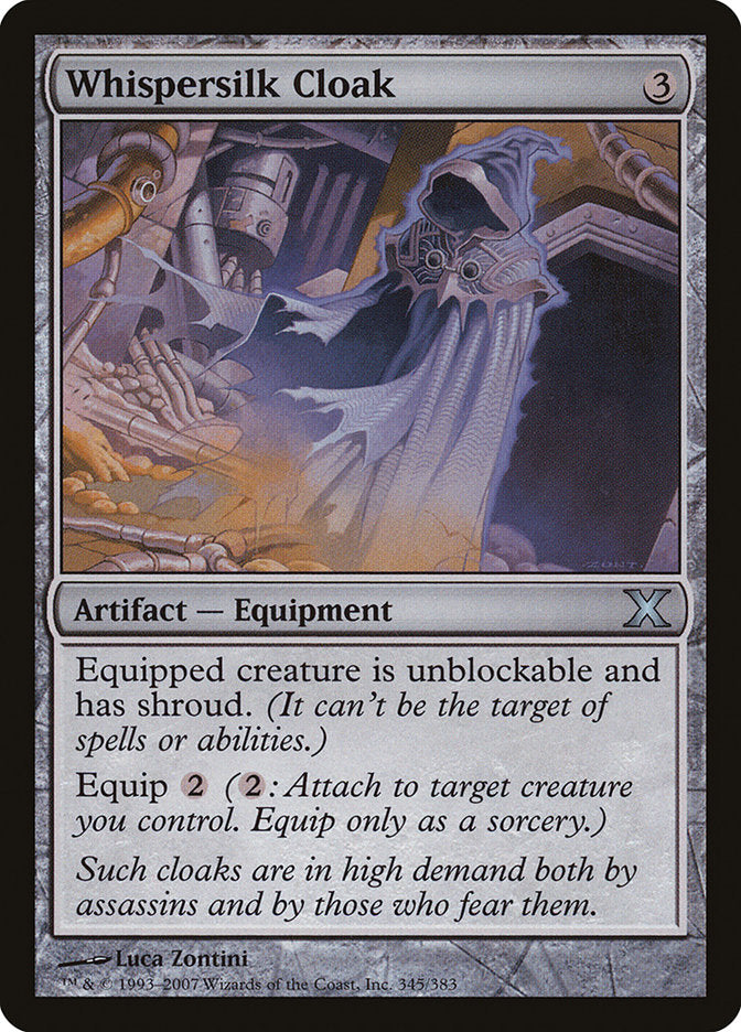 Whispersilk Cloak [Tenth Edition] MTG Single Magic: The Gathering | Red Claw Gaming