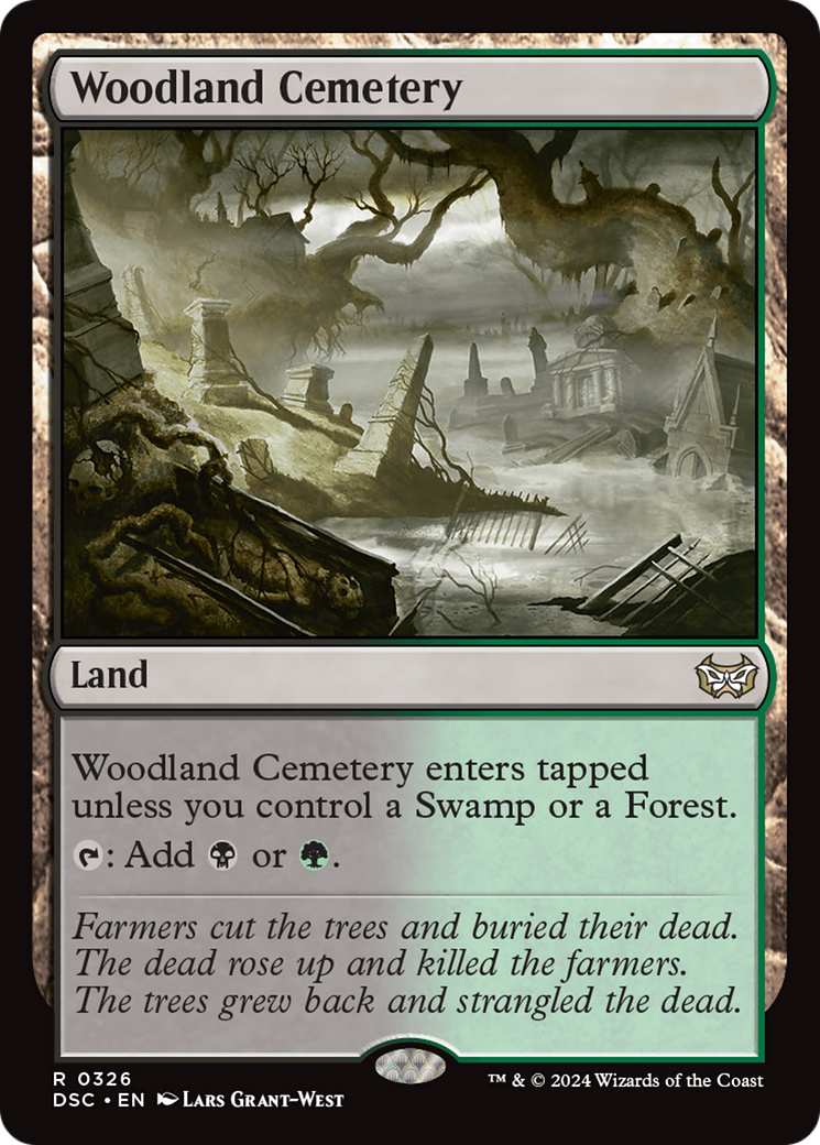 Woodland Cemetery [Duskmourn: House of Horror Commander] MTG Single Magic: The Gathering | Red Claw Gaming