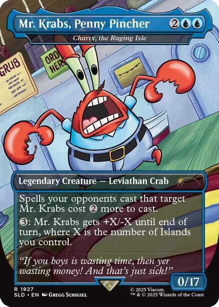 Mr. Krabs, Penny Pincher - Charix, the Raging Isle [Secret Lair Drop Series] MTG Single Magic: The Gathering | Red Claw Gaming