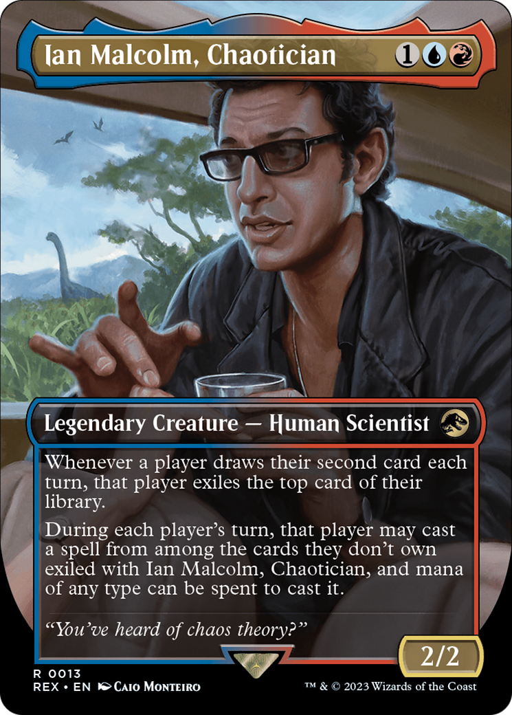 Ian Malcolm, Chaotician (Borderless) [Jurassic World Collection] MTG Single Magic: The Gathering | Red Claw Gaming