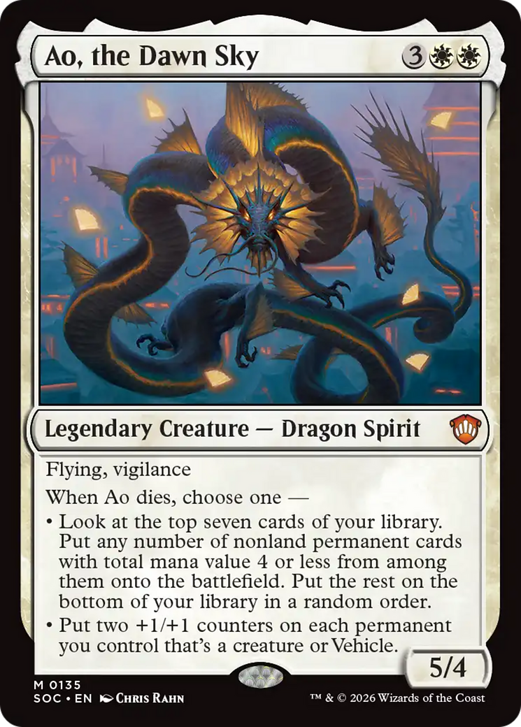 Ao, the Dawn Sky [Secrets of Strixhaven Commander] MTG Single Magic: The Gathering | Red Claw Gaming