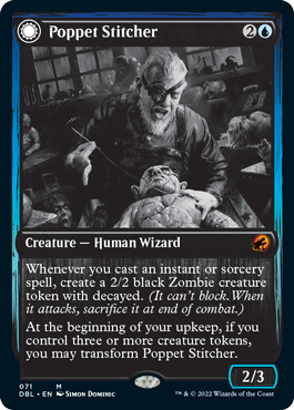 Poppet Stitcher // Poppet Factory [Innistrad: Double Feature] MTG Single Magic: The Gathering | Red Claw Gaming