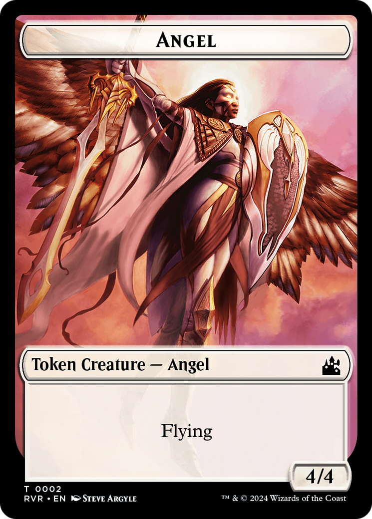 Angel Token (0002) [Ravnica Remastered Tokens] MTG Single Magic: The Gathering | Red Claw Gaming