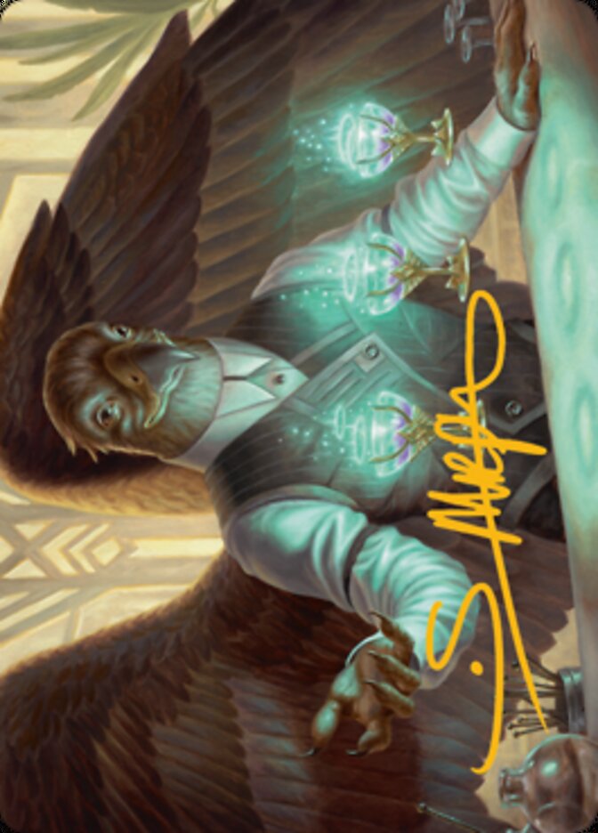 Speakeasy Server Art Card (Gold-Stamped Signature) [Streets of New Capenna Art Series] MTG Single Magic: The Gathering | Red Claw Gaming