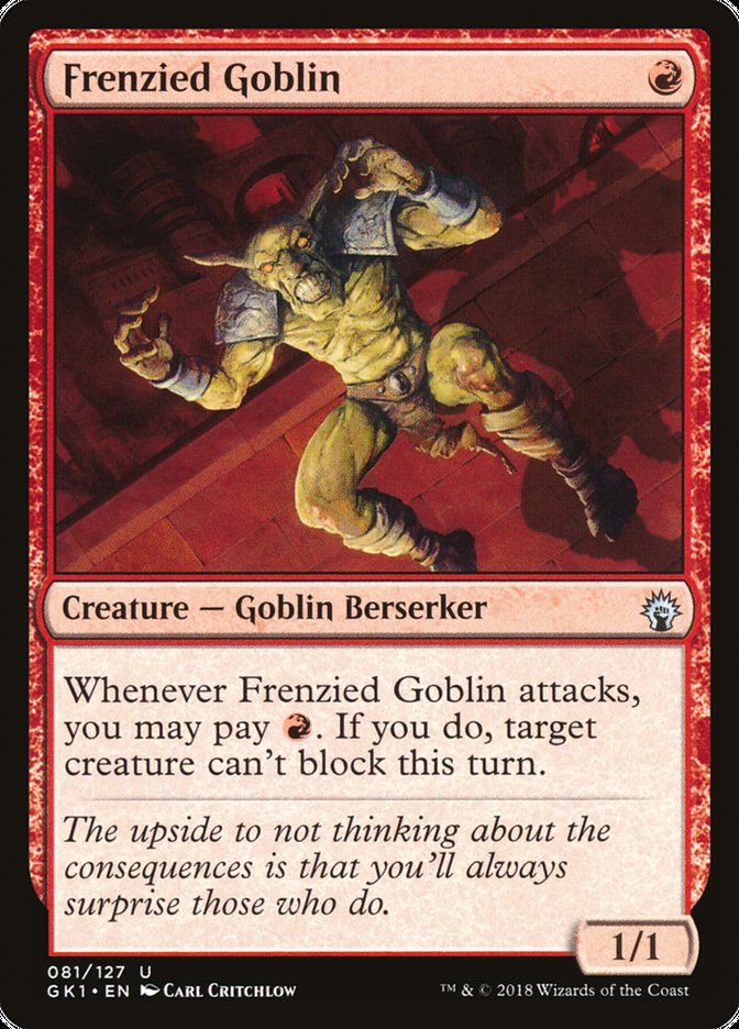 Frenzied Goblin [Guilds of Ravnica Guild Kit] MTG Single Magic: The Gathering | Red Claw Gaming